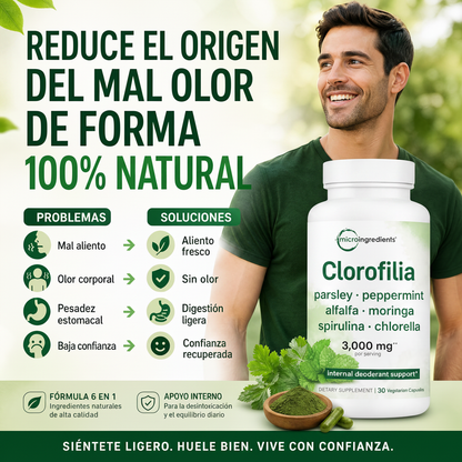 Reduce el origen del mal aliento - Biovitality Clorofila 3000mg